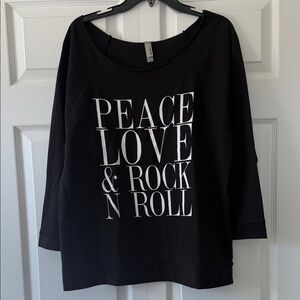 Graphic Roll Neck Sweatshirt XL NWOT